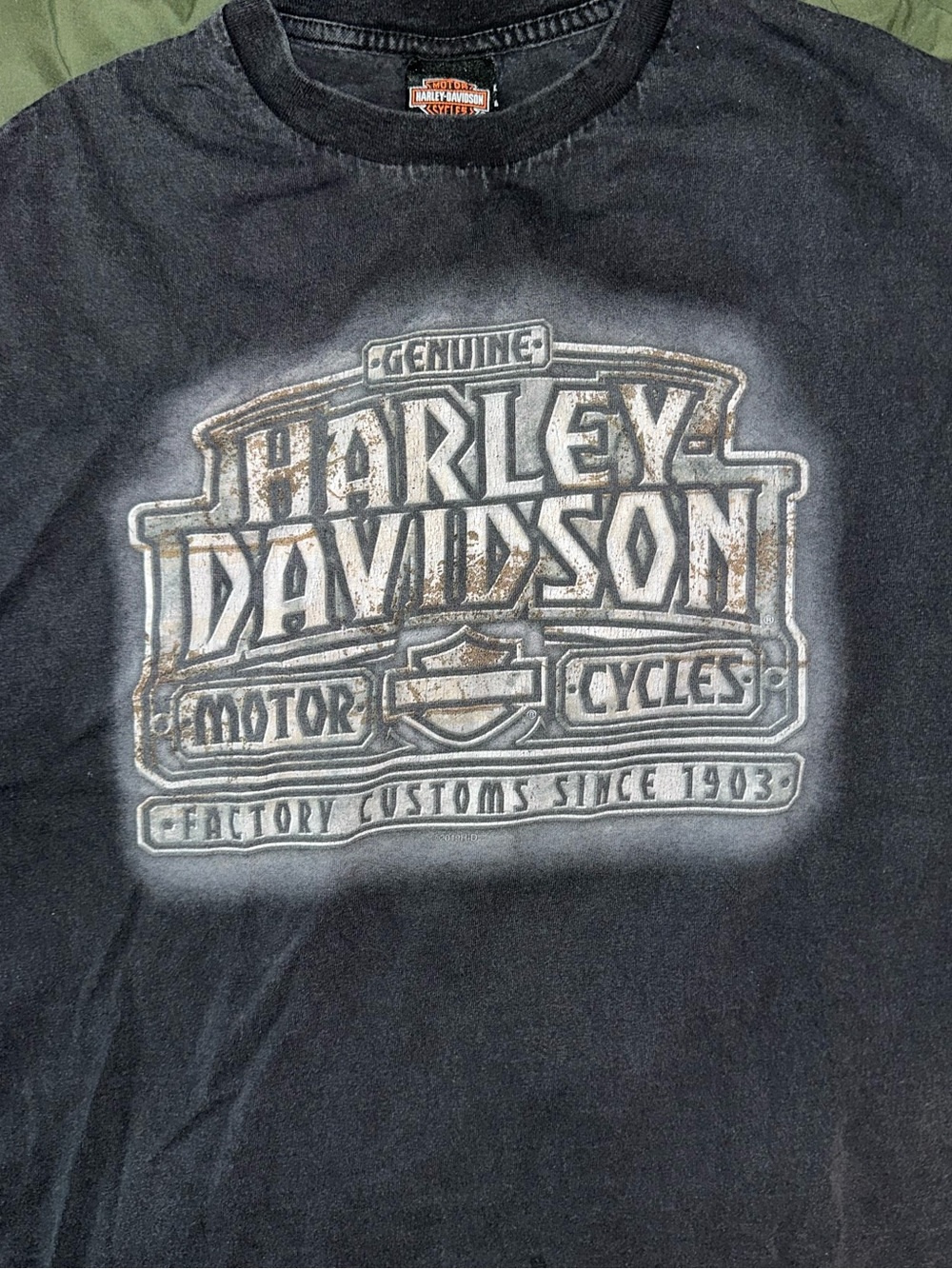 Harley-Davidson Black Tee with Yellow Tucson Graphic